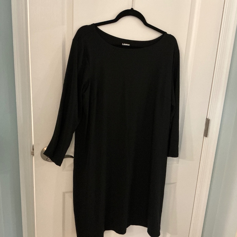 LANDS END BLACK DRESS 1X